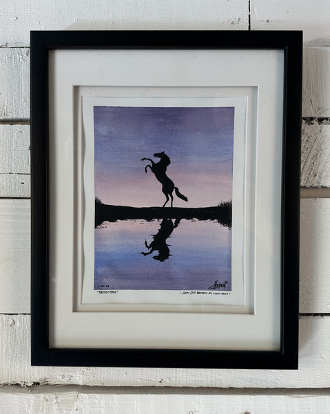 Reflection, watercolor on paper, 2004