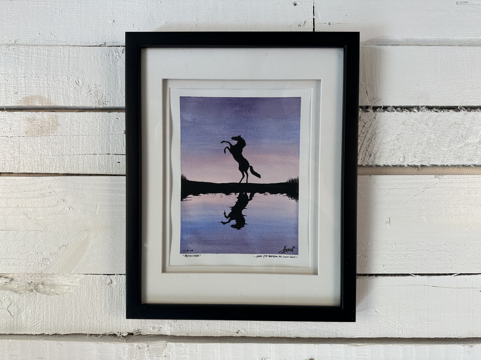 Reflection, photographed in place