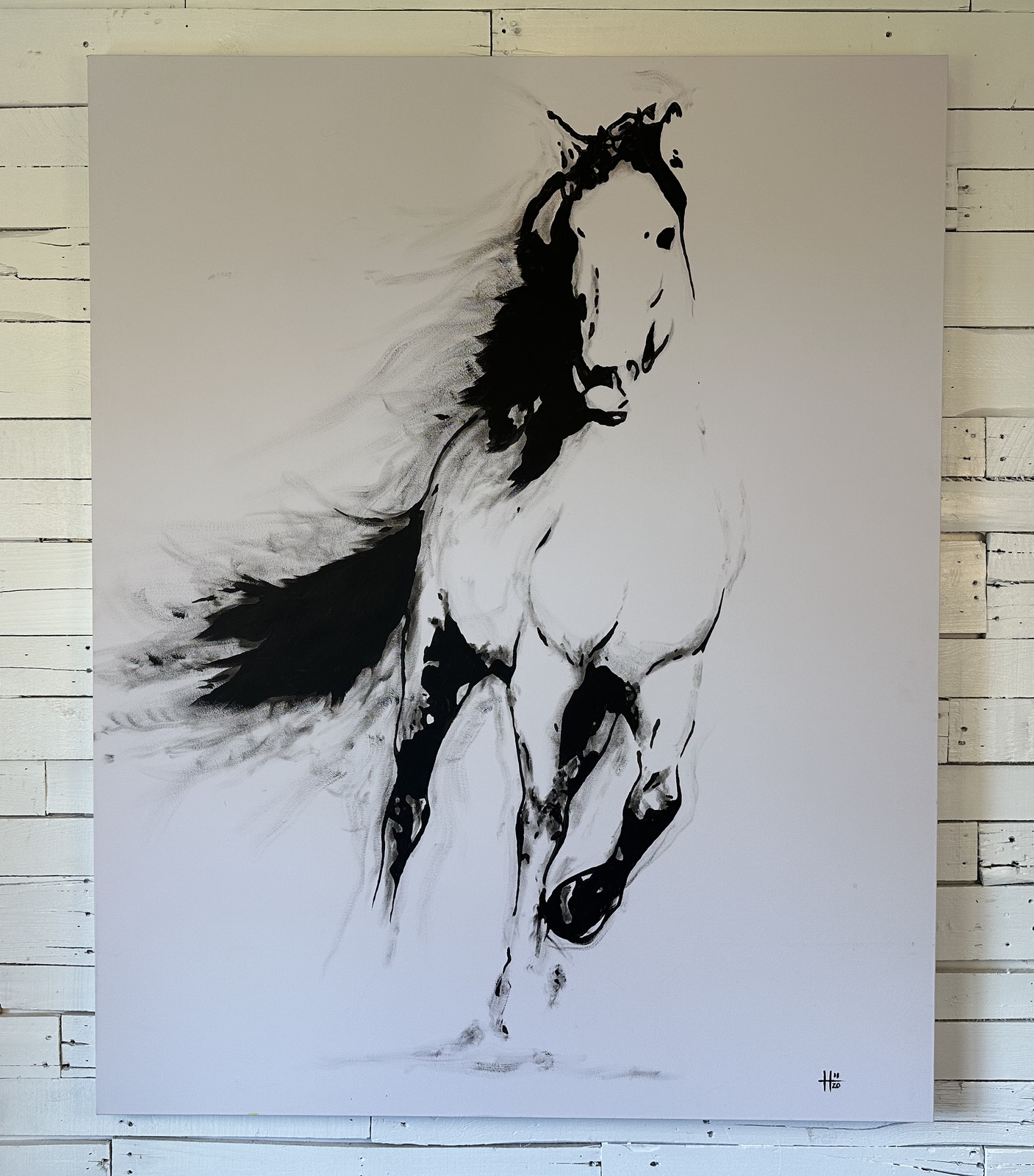 Running Free, acrylic on canvas, 2020
