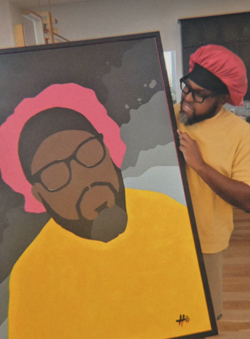 The sitter with his portrait